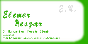 elemer meszar business card